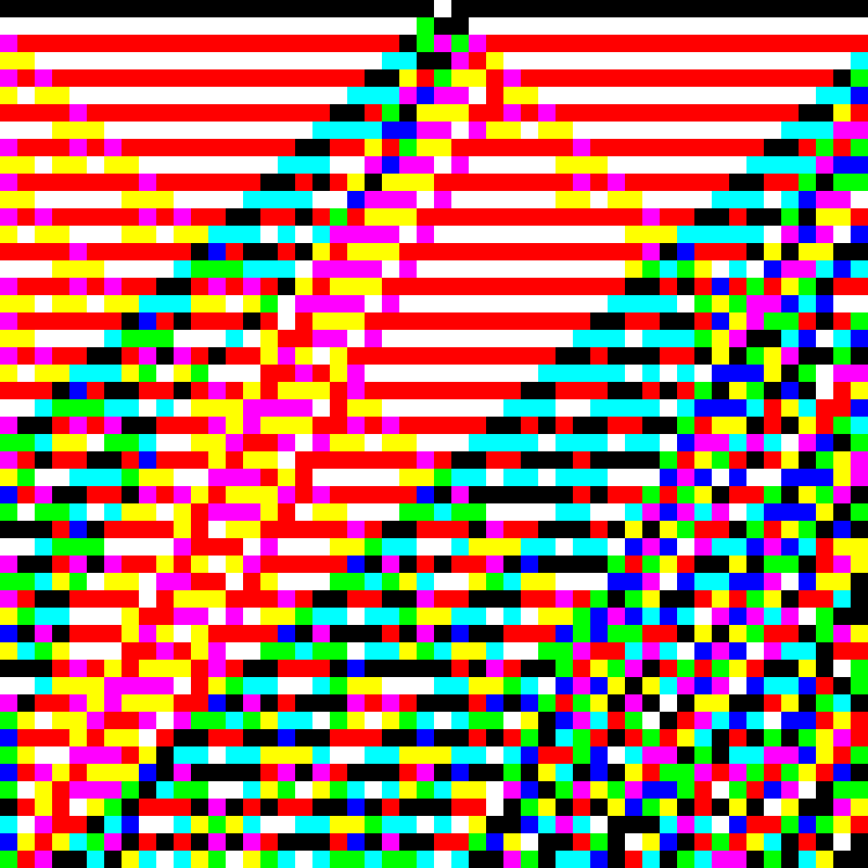 RGB Elementary Cellular Automaton #26