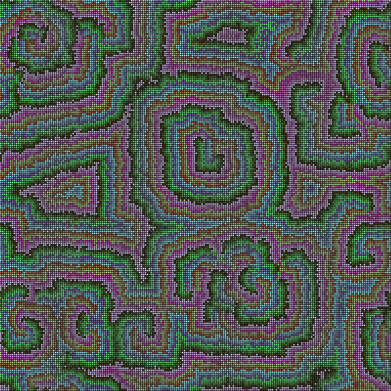 Reaction Diffusion Cellular Automata #1