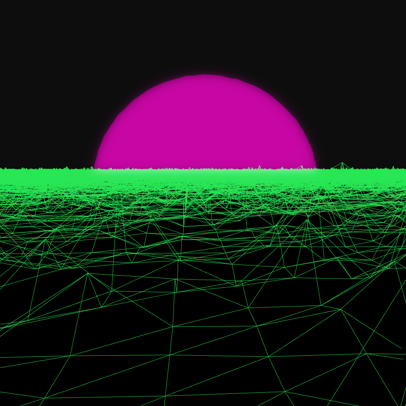 Generative Retrowave Field #10