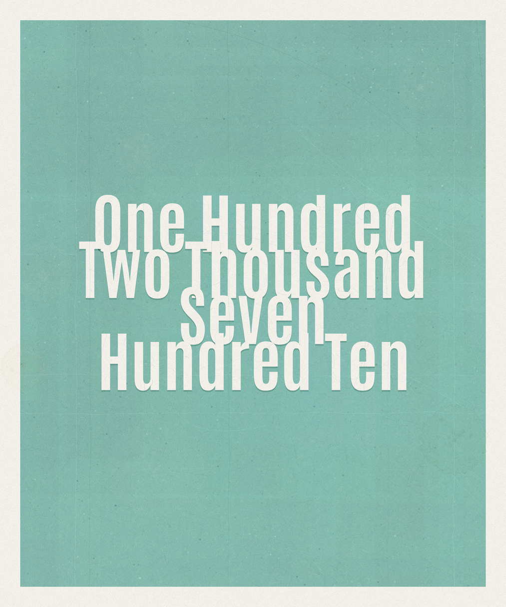 Count #102710