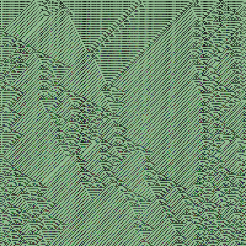 Colored Elementary Cellular Automaton #190