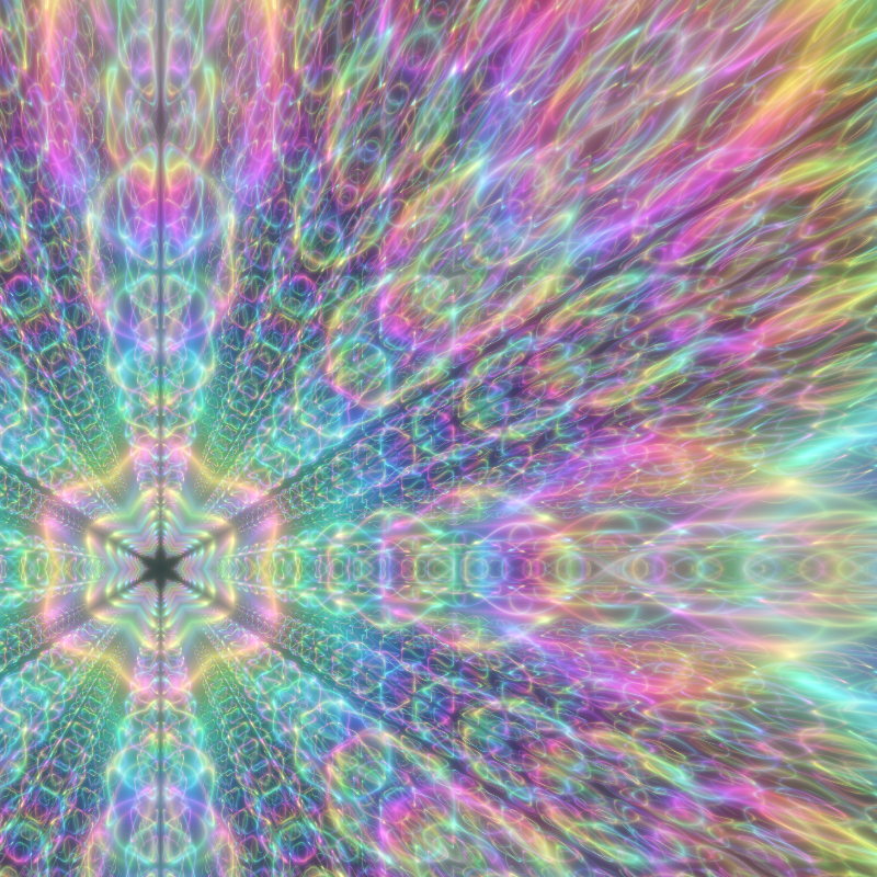 Fluorescent Hexagram #1