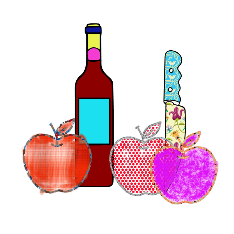 bottle and apples #160