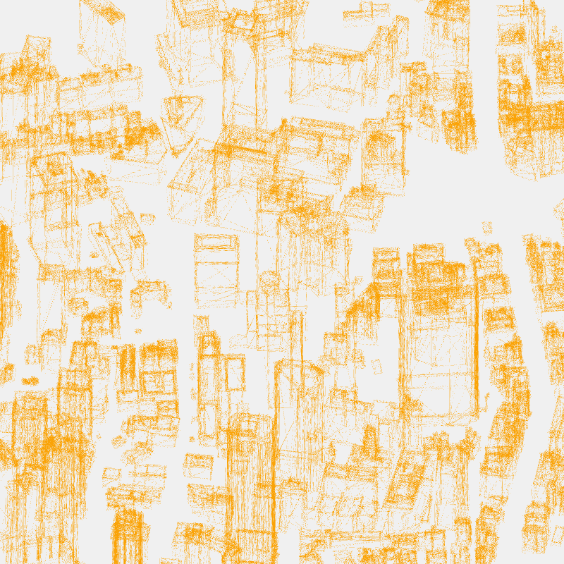 Algorithmic Drawing: Minato City Tokyo #35