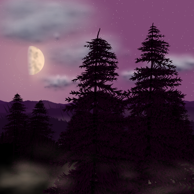 Moonlit Mountains #48