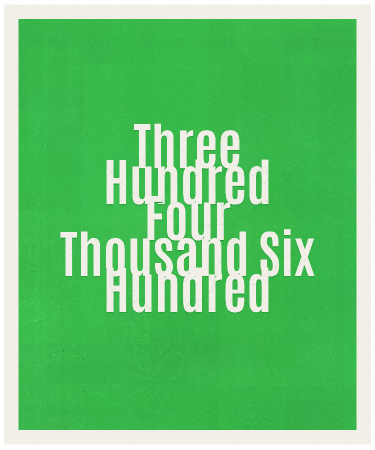Count #304600