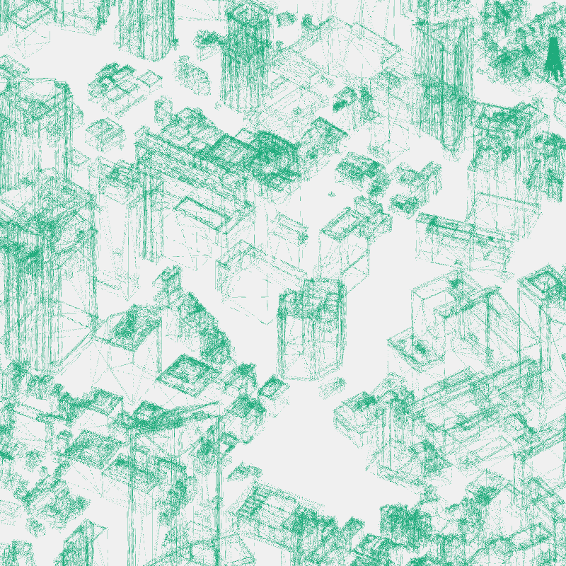 Algorithmic Drawing: Minato City Tokyo #16