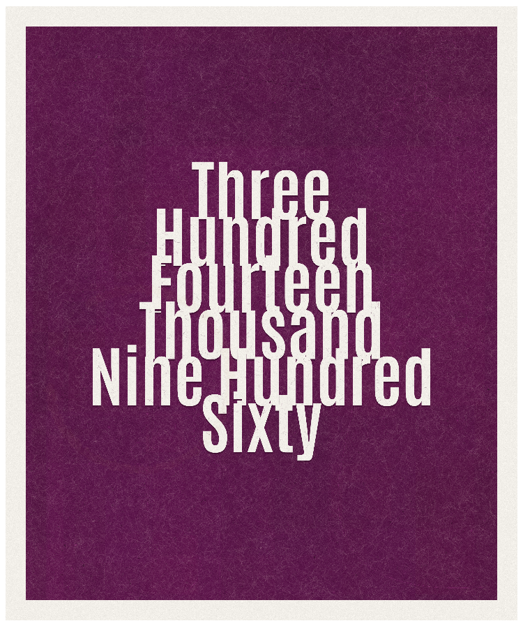 Count #314960