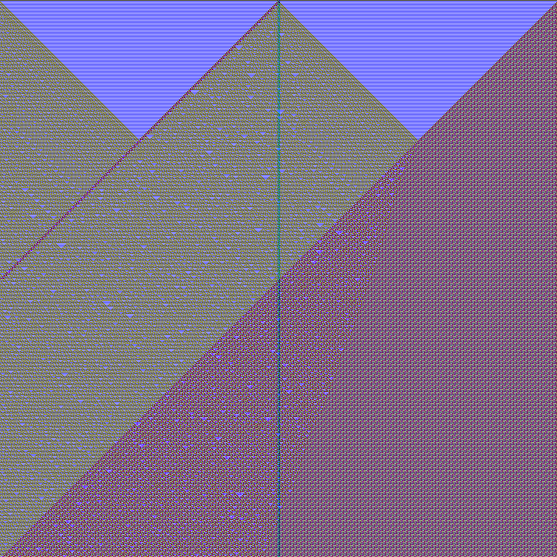 RGB Elementary Cellular Automaton #735