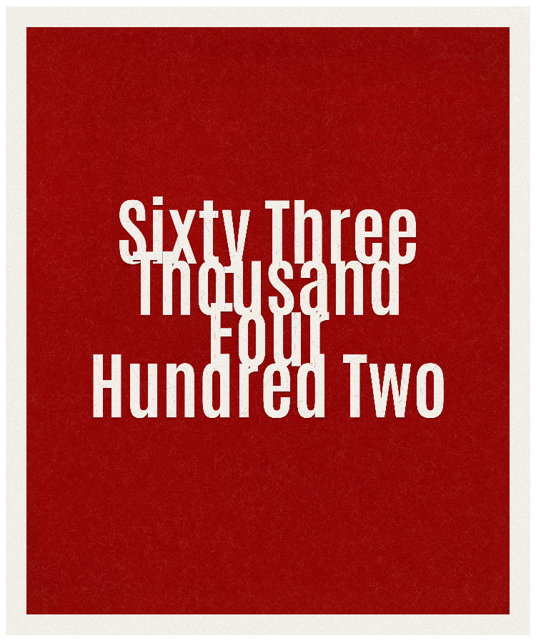 Count #63402