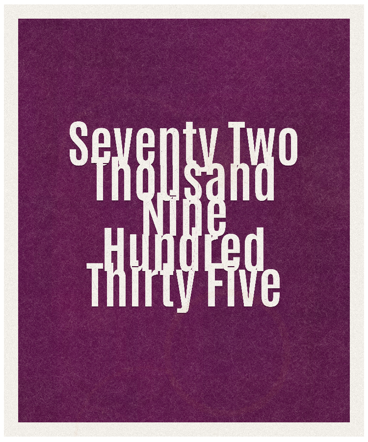 Count #72935