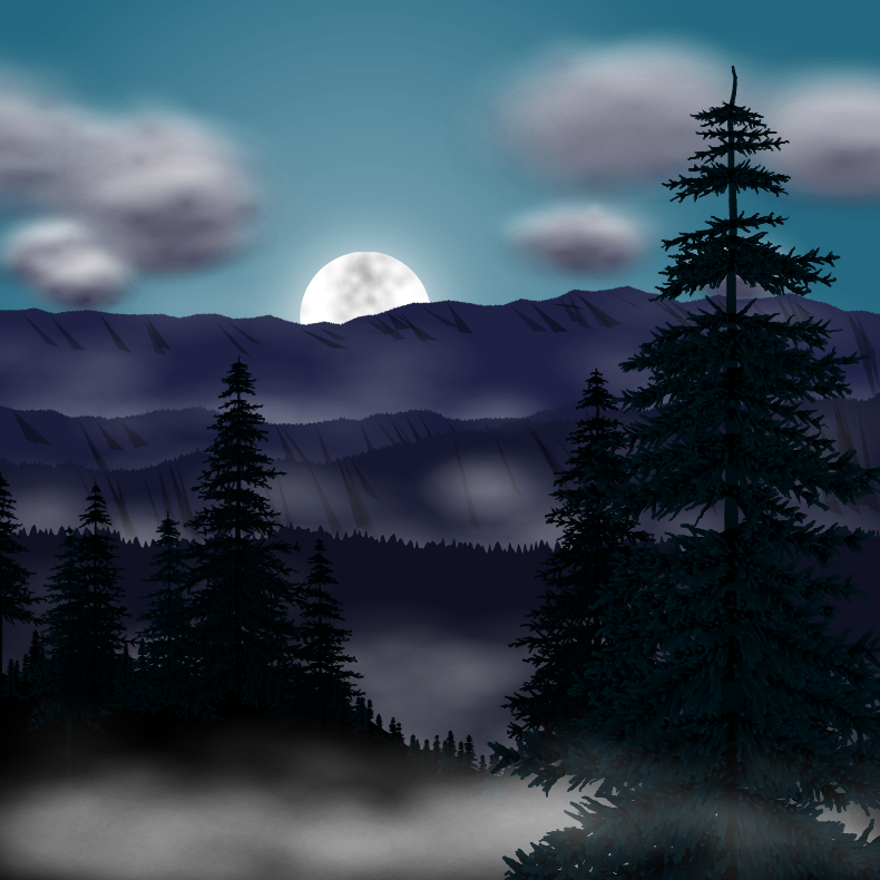 Moonlit Mountains #12