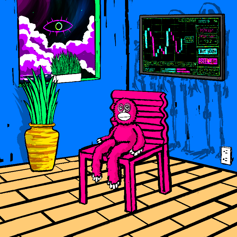 pink chair in the blue room #68