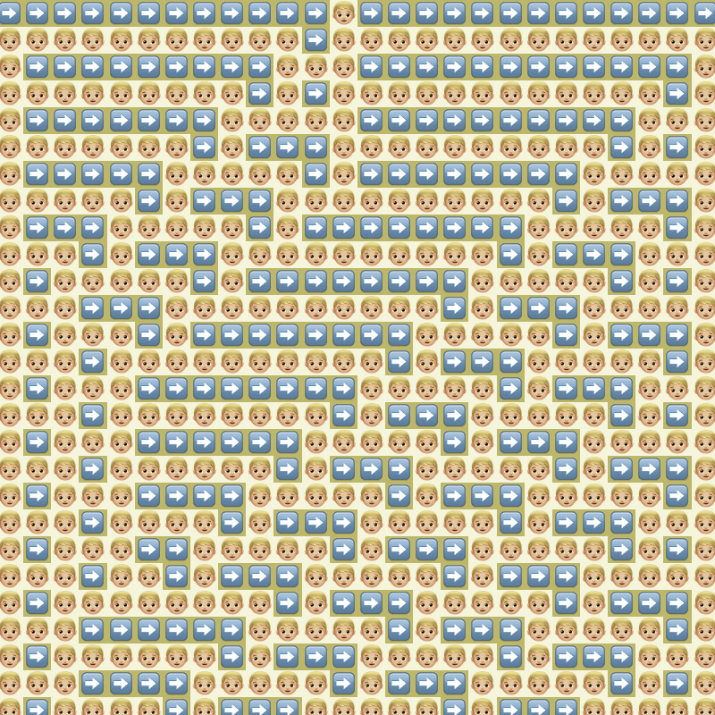 Elementary Cellular Emoji Automata #646