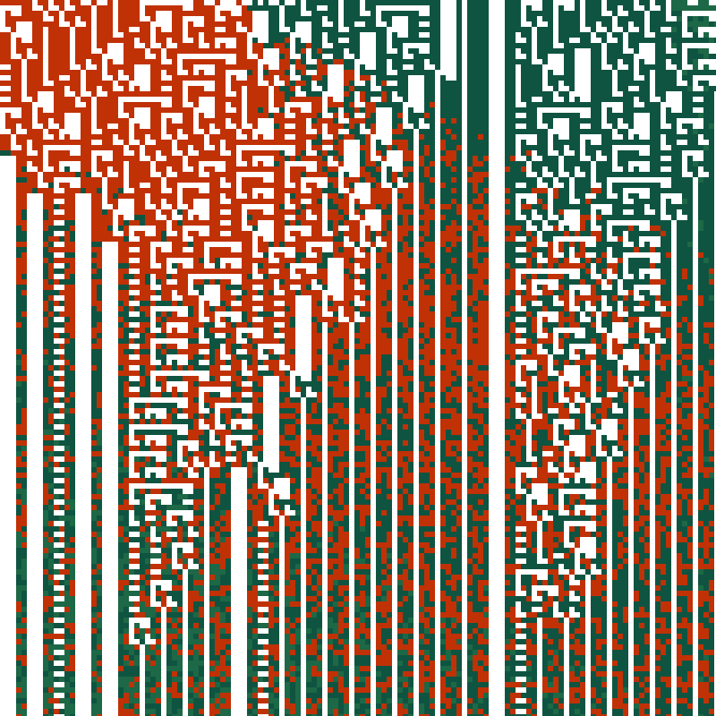 Colored Elementary Cellular Automaton #354