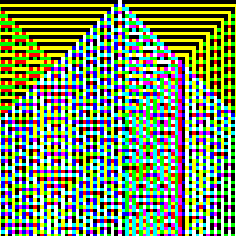 RGB Elementary Cellular Automaton #155