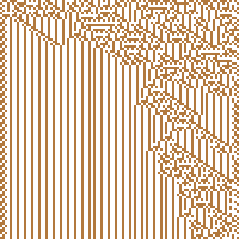 Colored Elementary Cellular Automaton #239