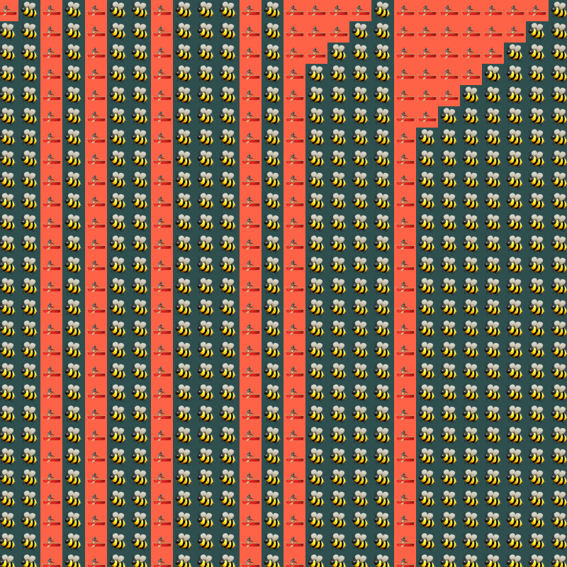 Elementary Cellular Emoji Automata #166