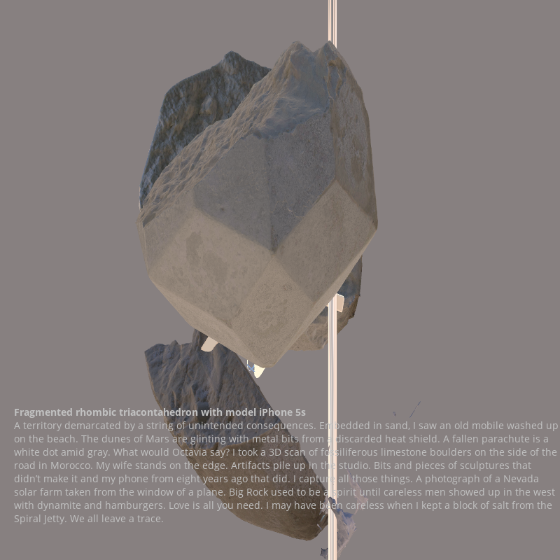 Fragmented triacontahedron with iPhone 5s #89