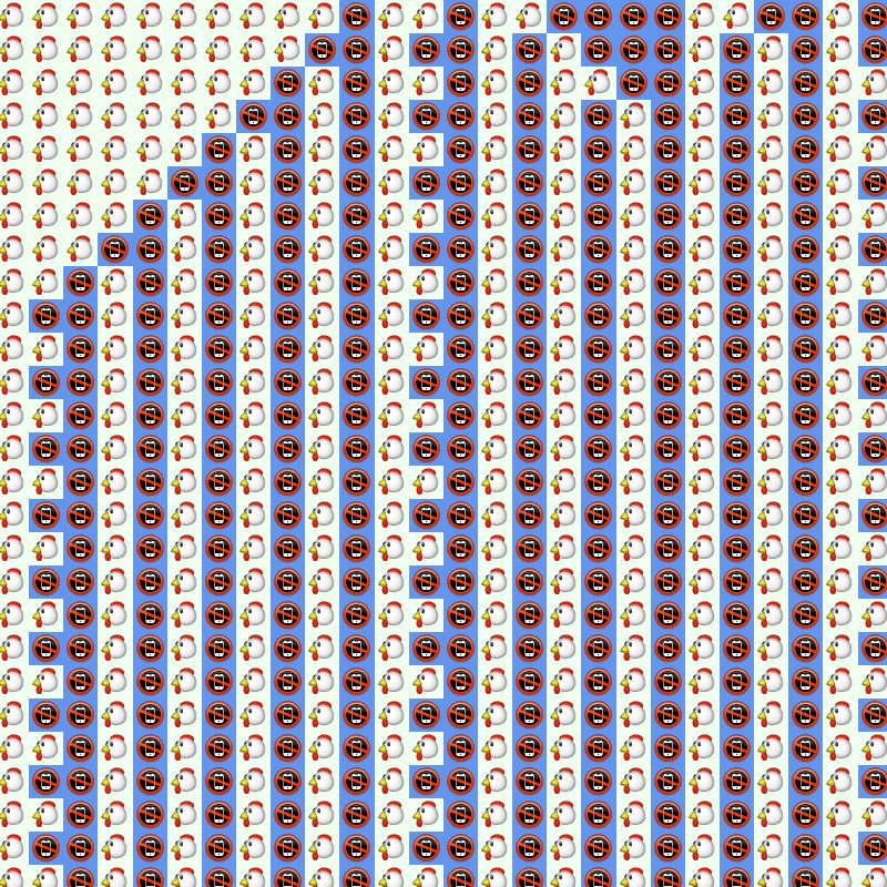 Elementary Cellular Emoji Automata #187