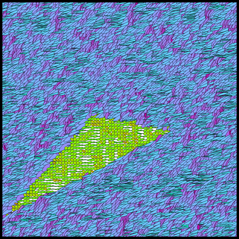 Flow Field Circles Triangle #64