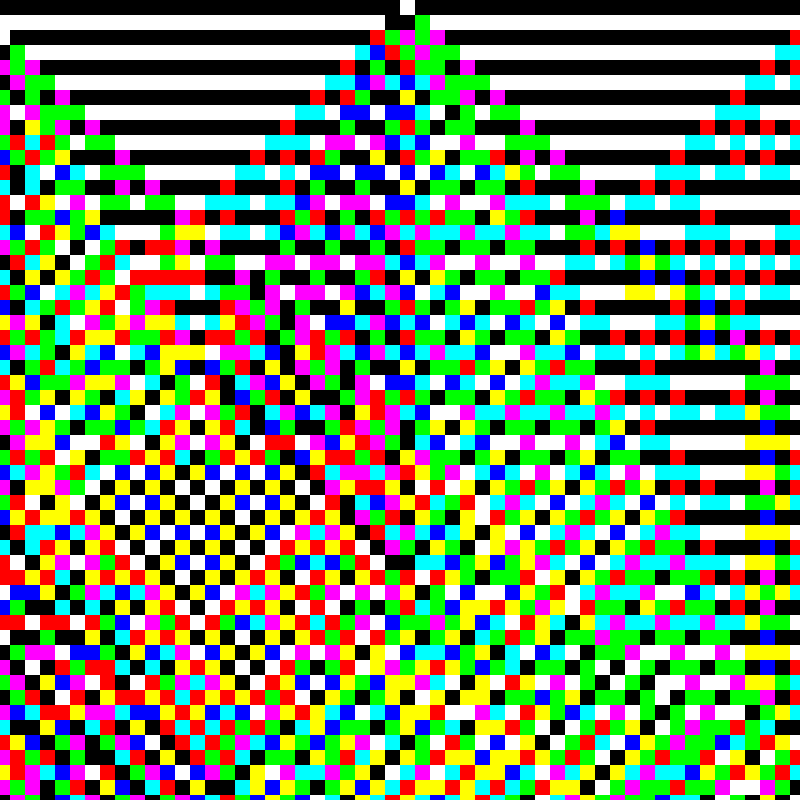 RGB Elementary Cellular Automaton #205