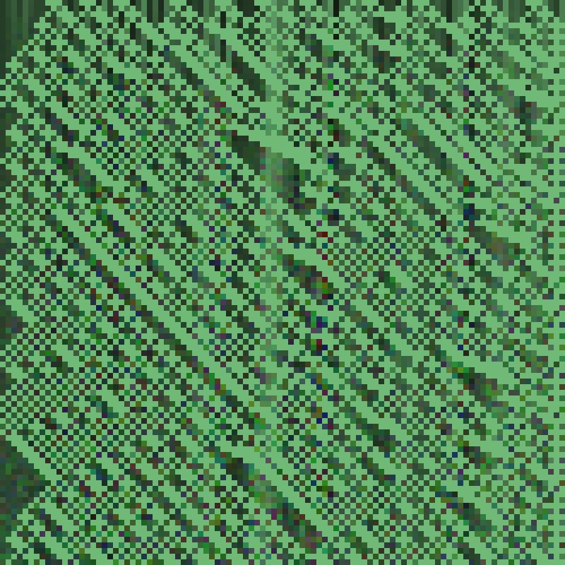 Colored Elementary Cellular Automaton #125