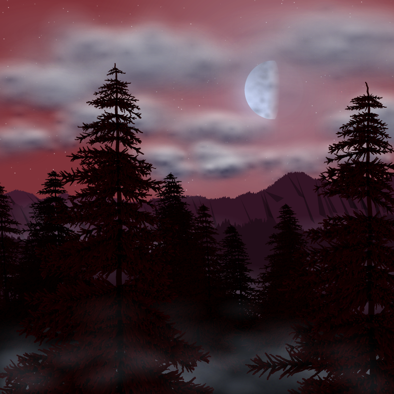 Moonlit Mountains #72