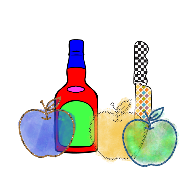 bottle and apples #190