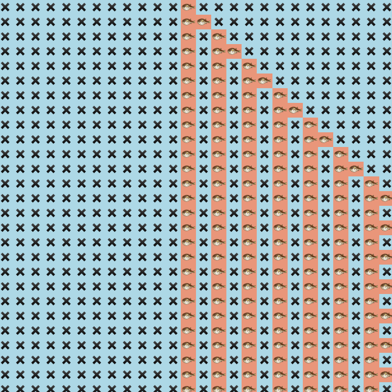 Elementary Cellular Emoji Automata #327