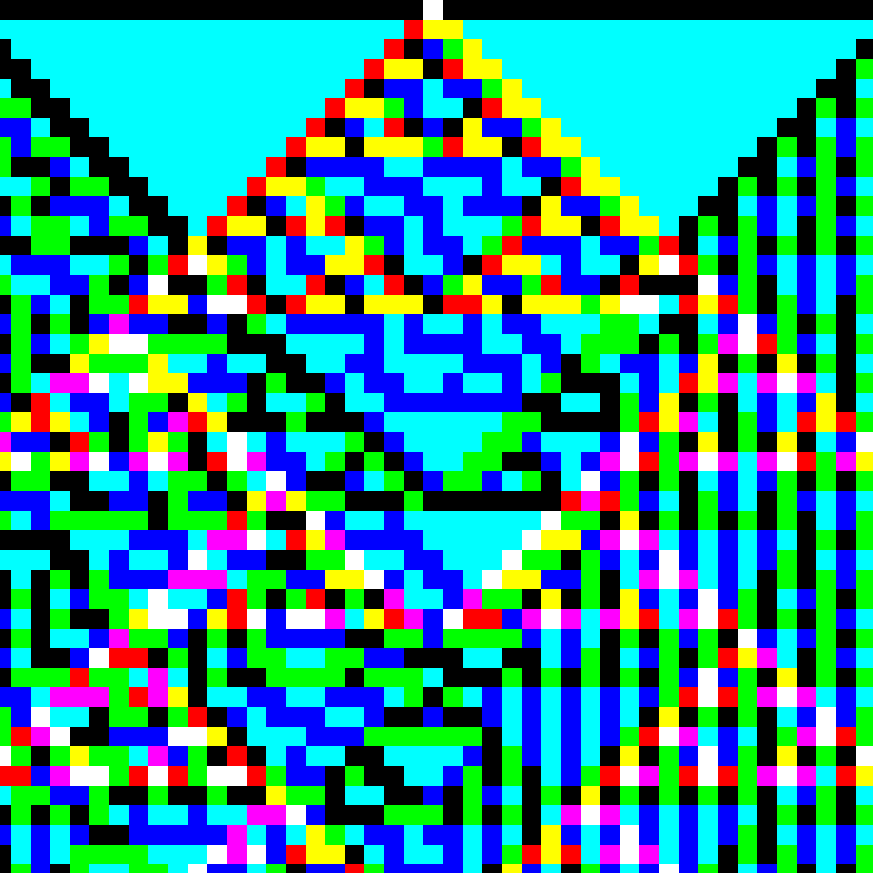 RGB Elementary Cellular Automaton #677