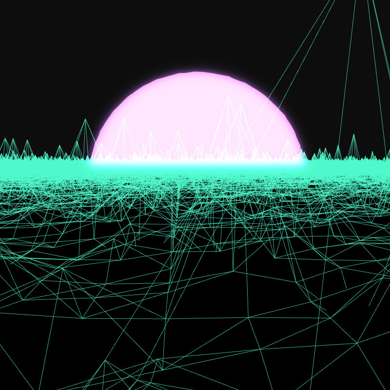 Generative Retrowave Field #122