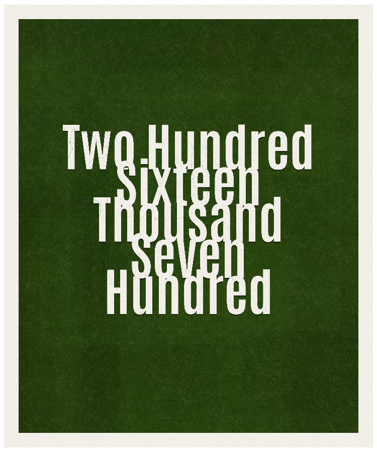 Count #216700