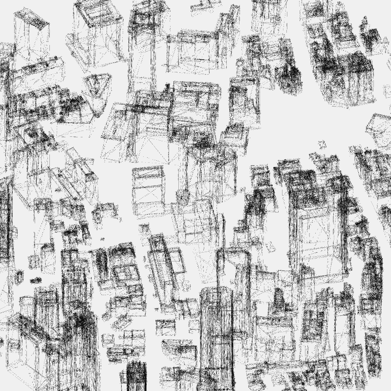 Algorithmic Drawing: Minato City Tokyo #63