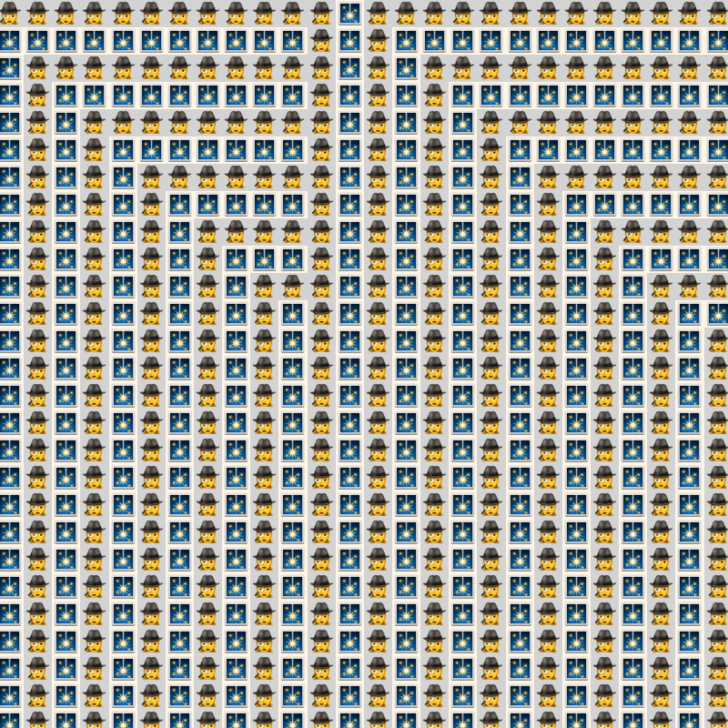 Elementary Cellular Emoji Automata #319