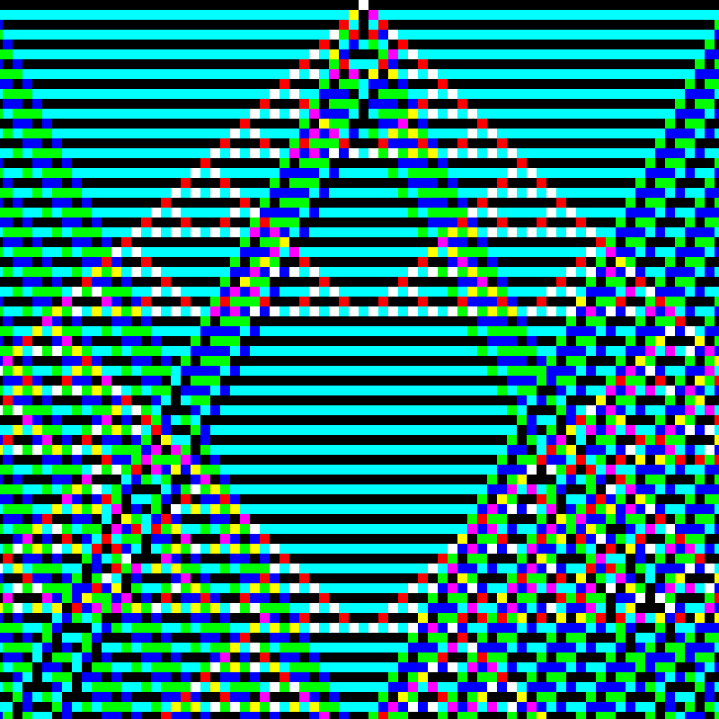 RGB Elementary Cellular Automaton #652