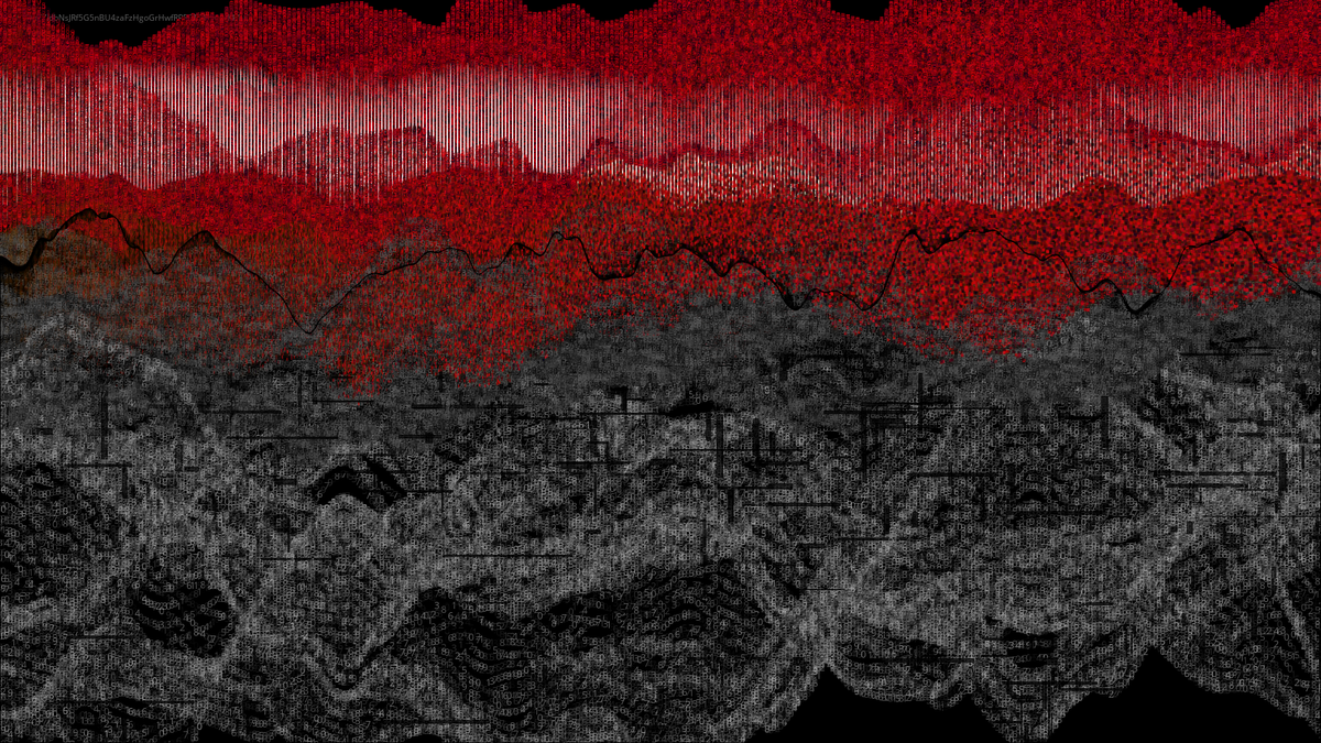 Pixel rain in a data landsacape #86