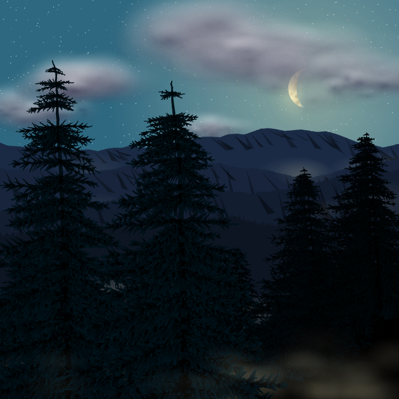 Moonlit Mountains #92