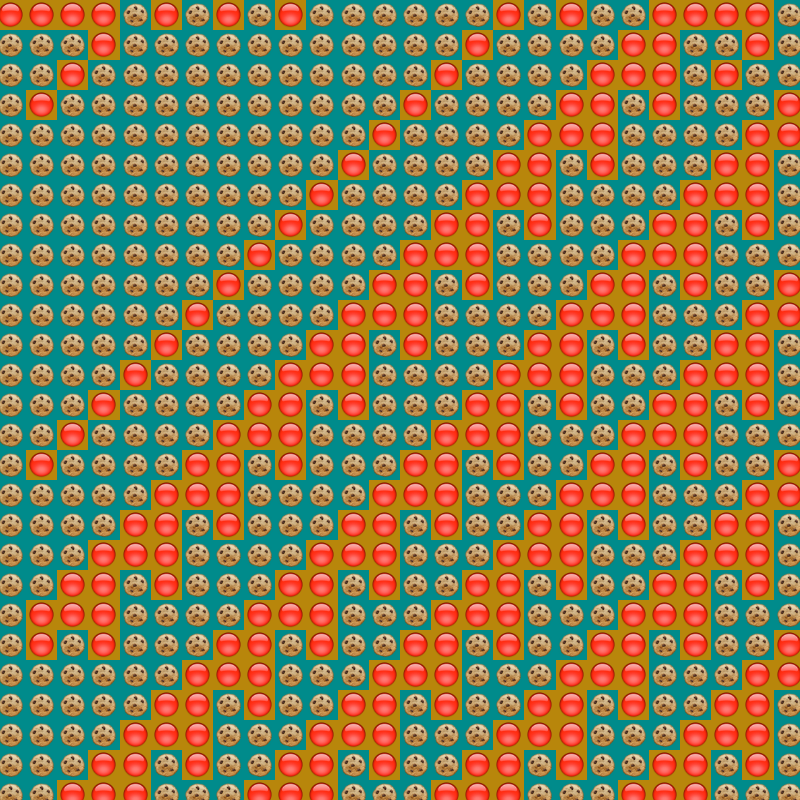 Elementary Cellular Emoji Automata #443