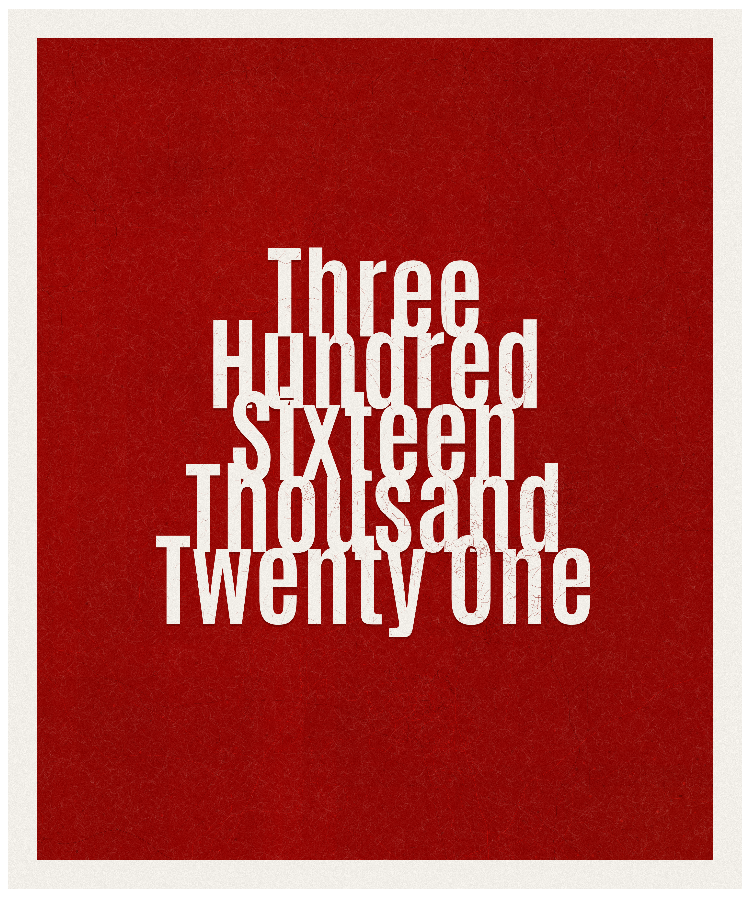 Count #316021