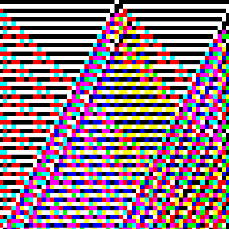 RGB Elementary Cellular Automaton #941