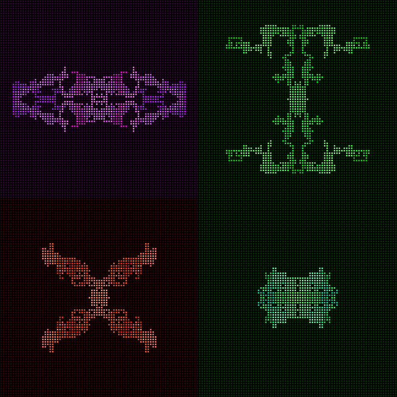 Dither Creatures 2x2 #28