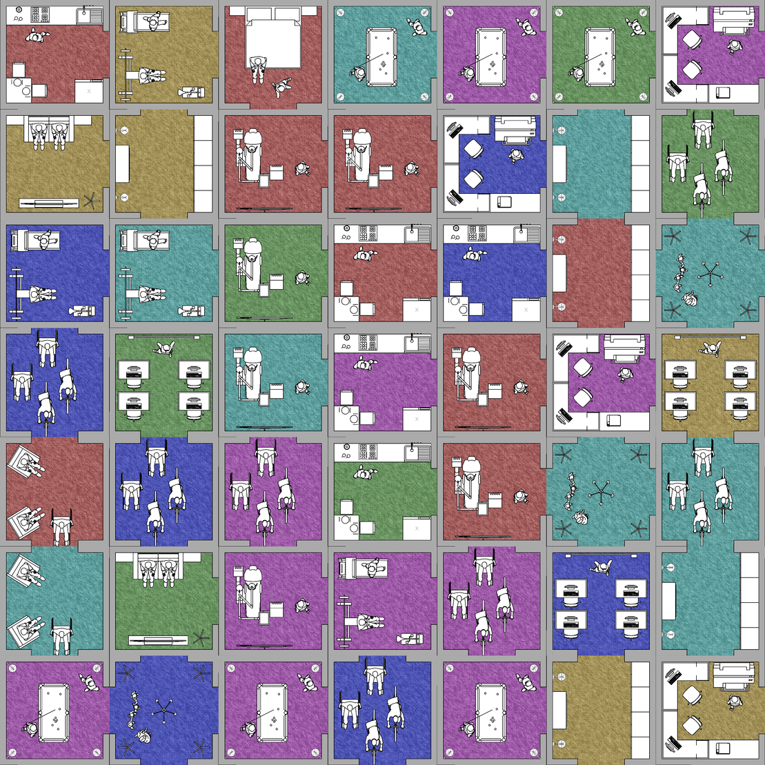 Harlequin block building #50