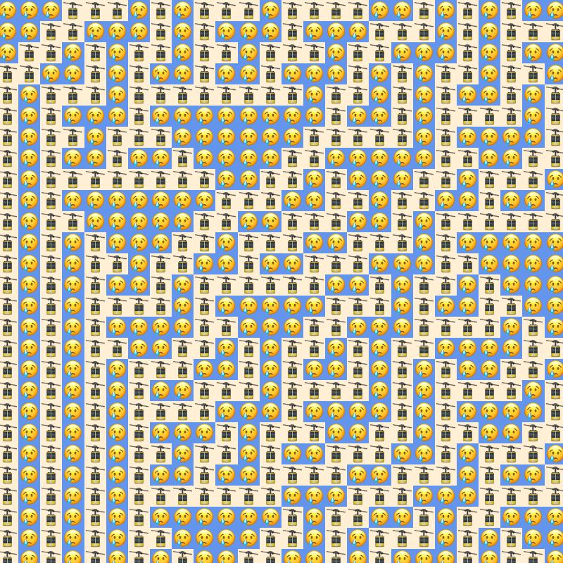 Elementary Cellular Emoji Automata #254