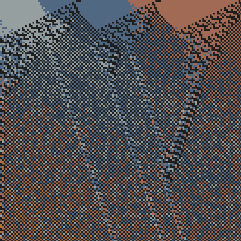 Colored Elementary Cellular Automaton #36