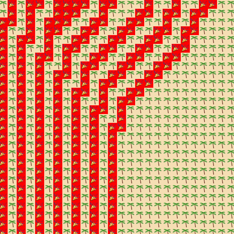 Elementary Cellular Emoji Automata #501