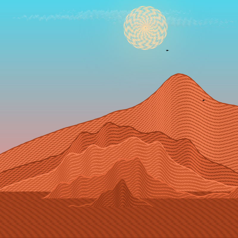 Painted Mountain Sunset #80
