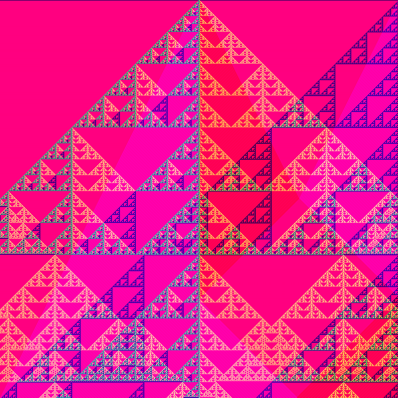 RGB Elementary Cellular Automaton #804