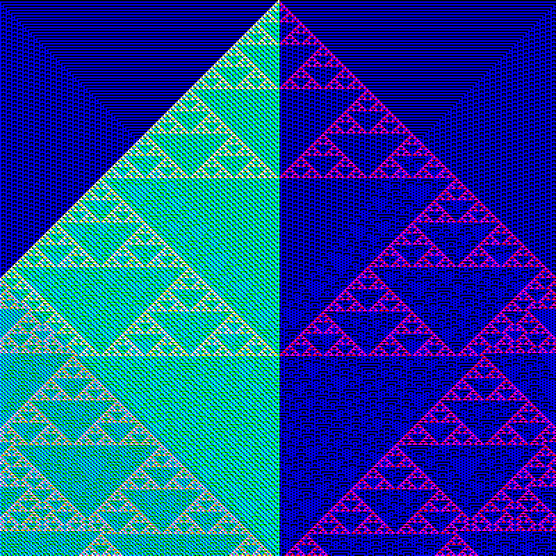 RGB Elementary Cellular Automaton #73