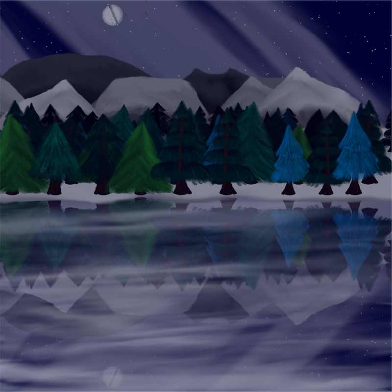 Moony Winter Lake #50